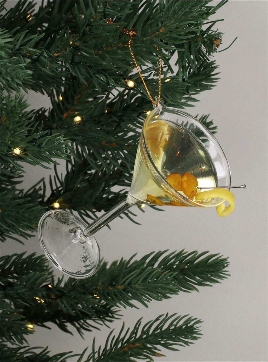 Martini cocktail glass bauble