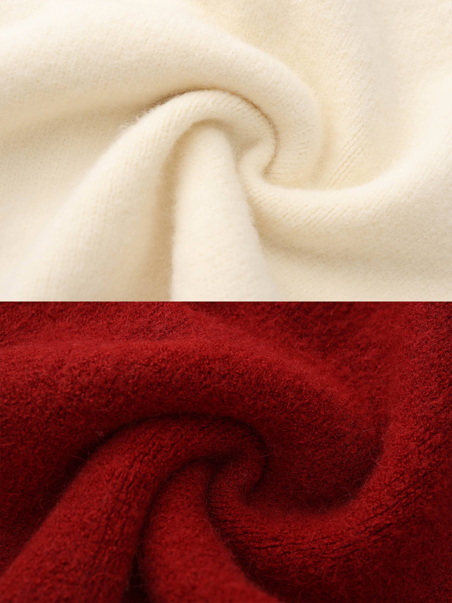 Crew Neck Short Knit Cardigan : DarkRed / UN