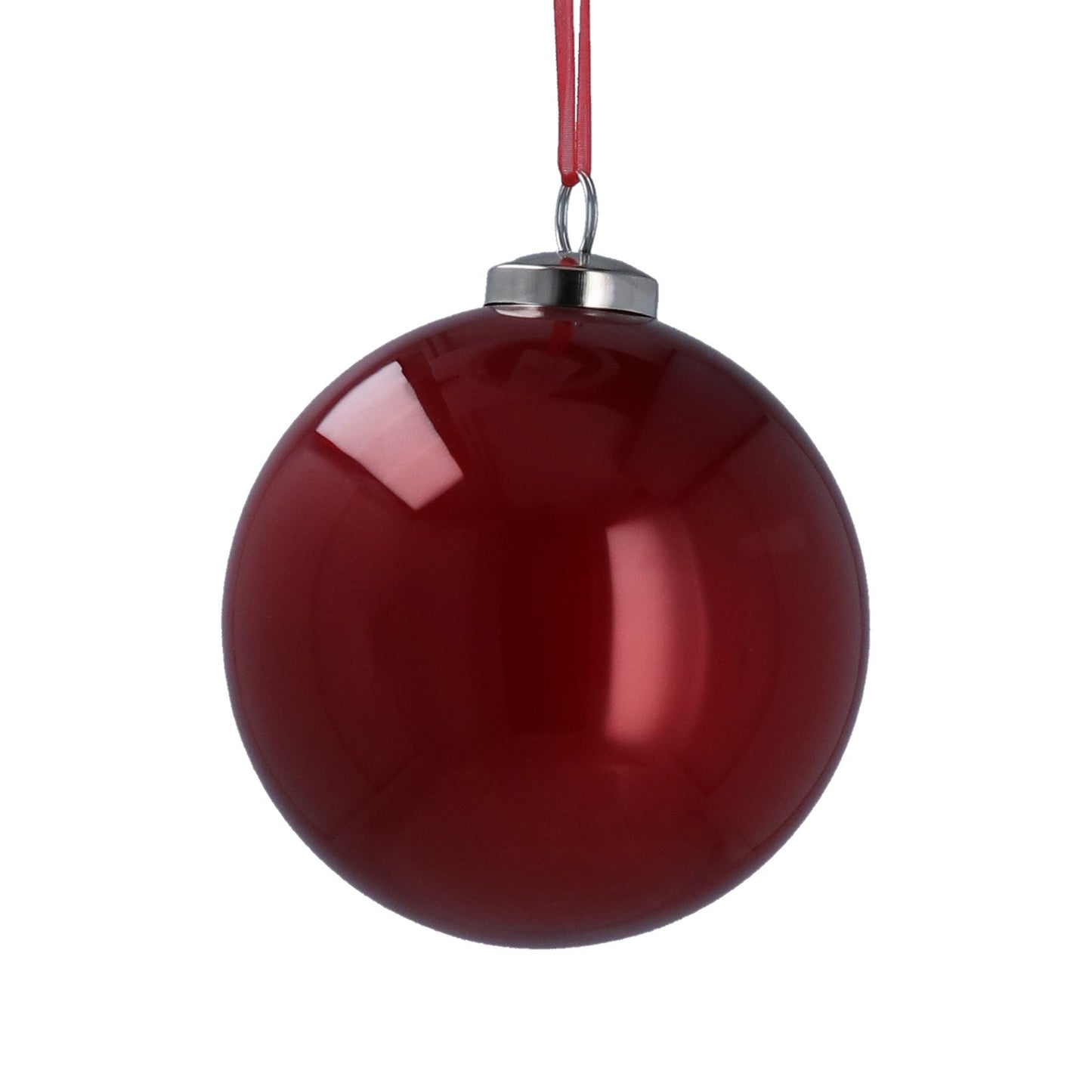 Large Red Pearl Glass Bauble