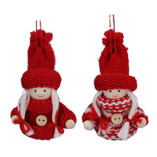 Knitted Red Scandi Girl