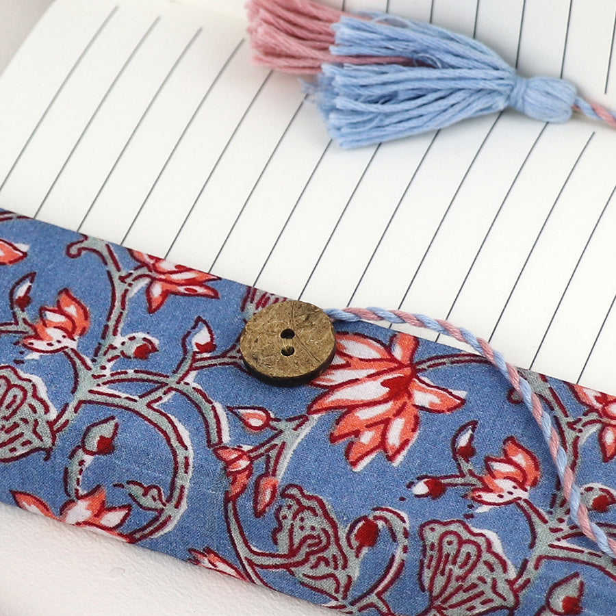 Blue Botanical Notebook Set