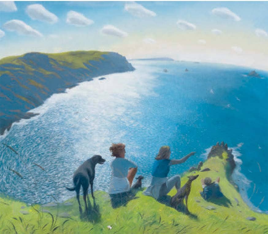 On The Cornish Cliffs Art Greeting Card