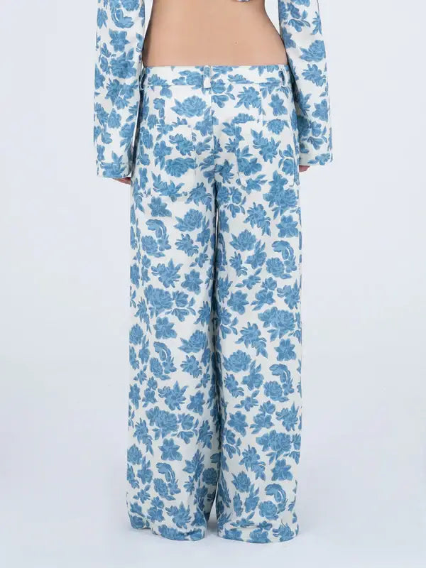 Brook Flower Printed Denim Jeans: M