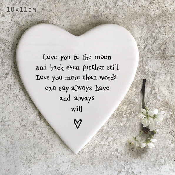Porcelain Coaster Love You to the Moon