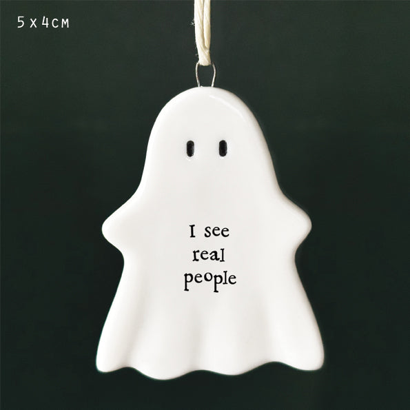 Hanging ghost plaque-I see real people