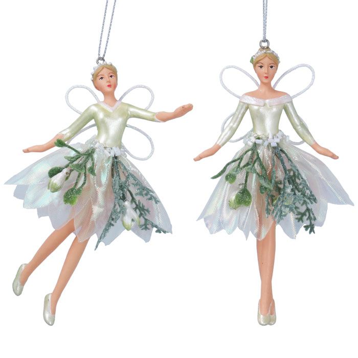 Resin organza snowdrop fairy small