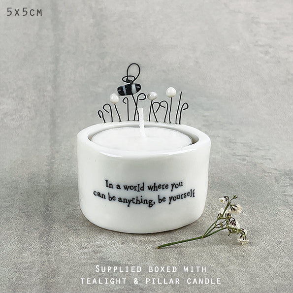 Handled candle holder - Be Yourself