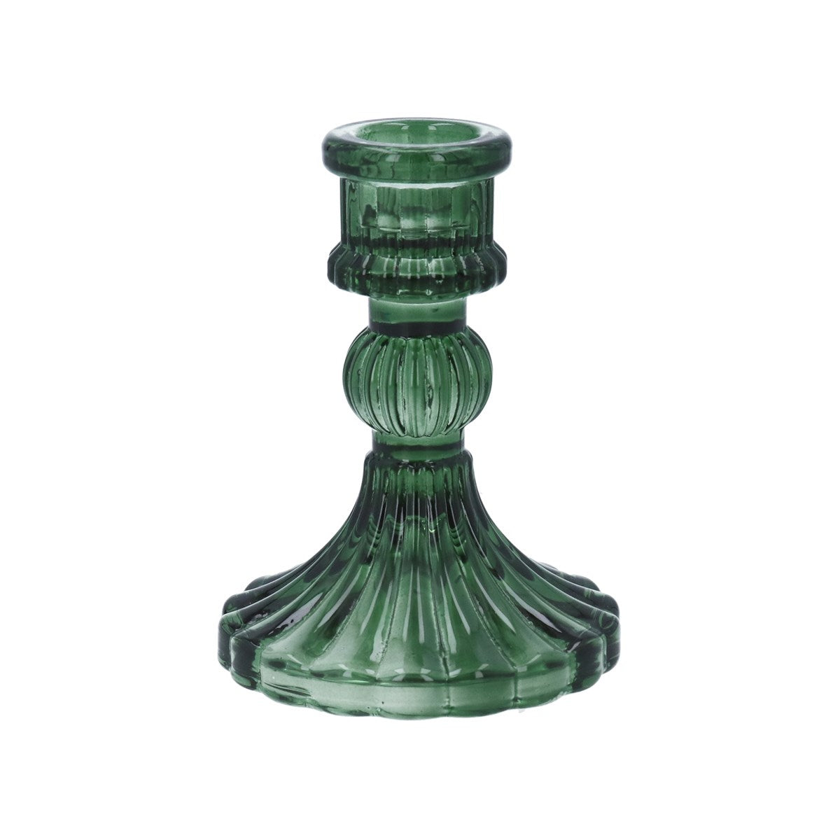 Emerald Green Glass Candle Stick