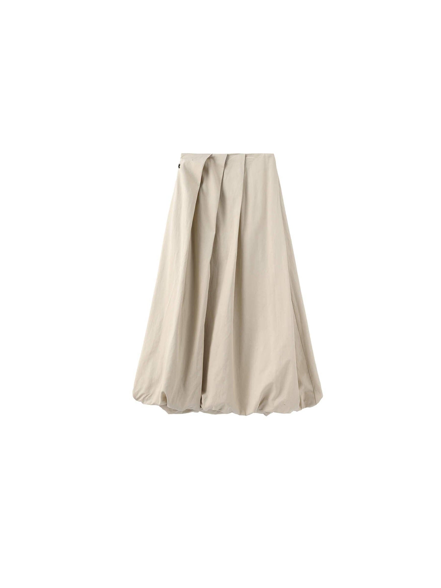 Cloud Midi Skirt: Beige / S