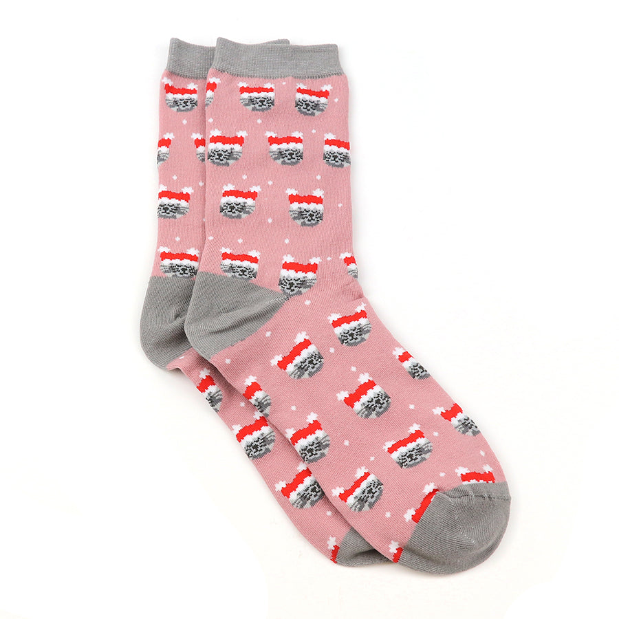 Christmas Cats Recycled Ankle Socks