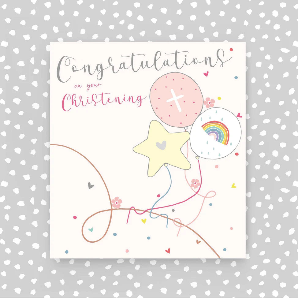 Congratulations on your Christening card - Pink