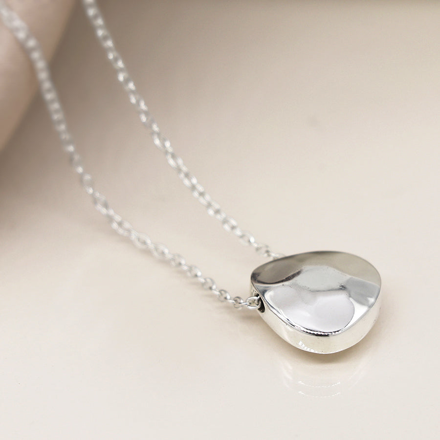 Sterling Silver Sliding Pear Drop Necklace