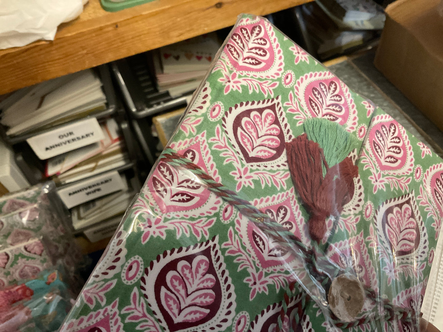 Green Paisley Botanical Notebook