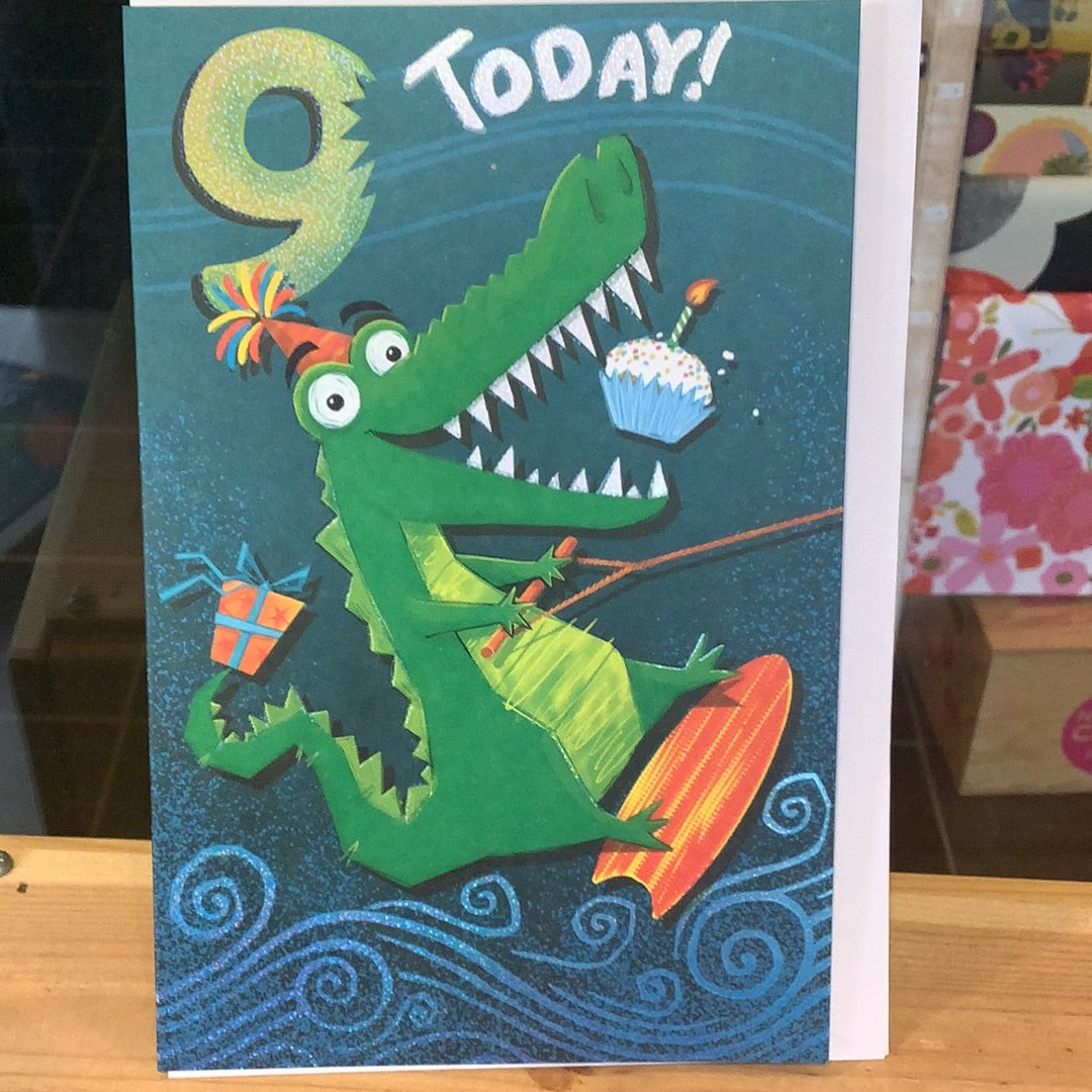 Age 9 9th Birthday Crocodile