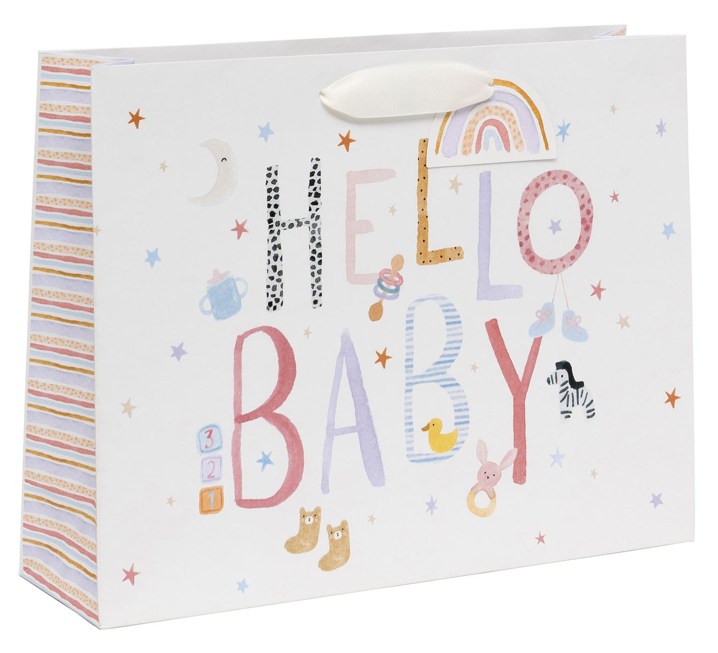GIFT BAG LANDSCAPE BABY PINK