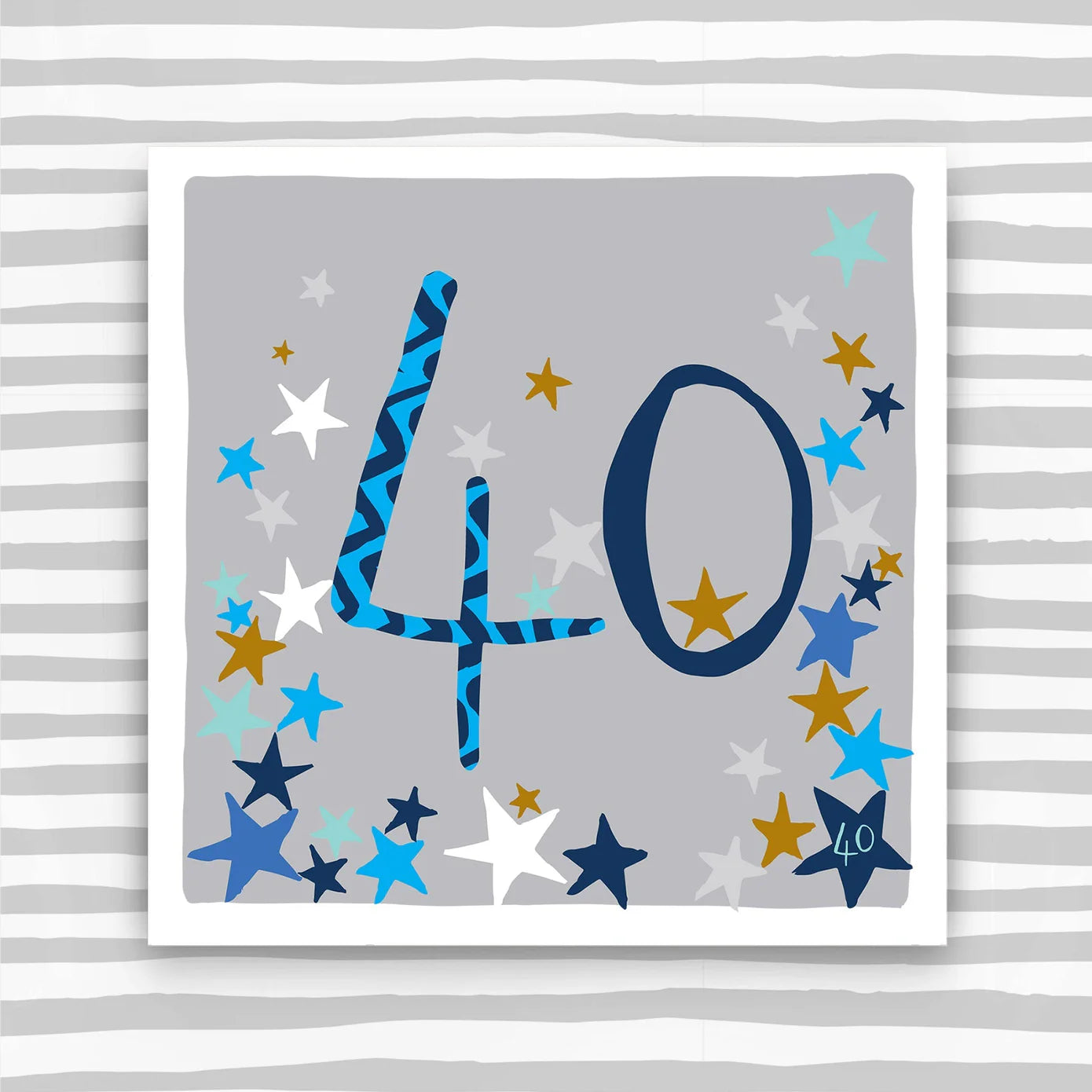 40th Birthday card - stars