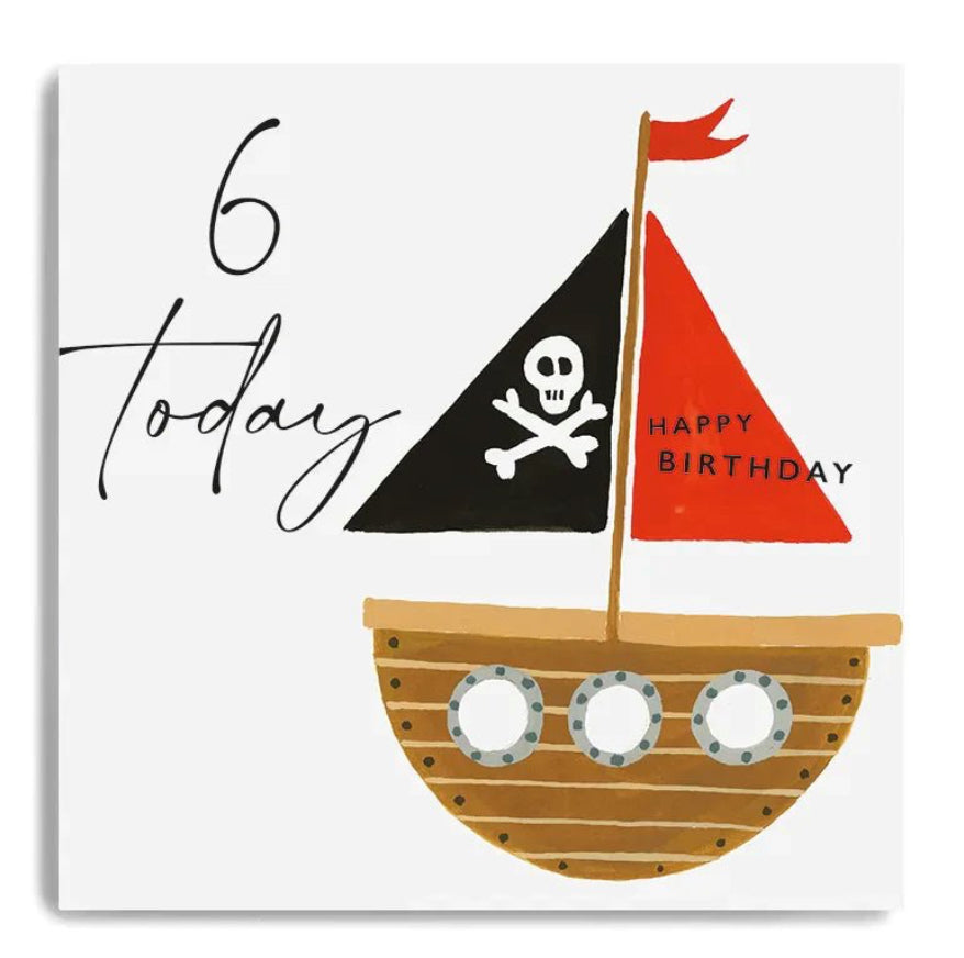 Age 6 Happy Birthday Pirate Ship
