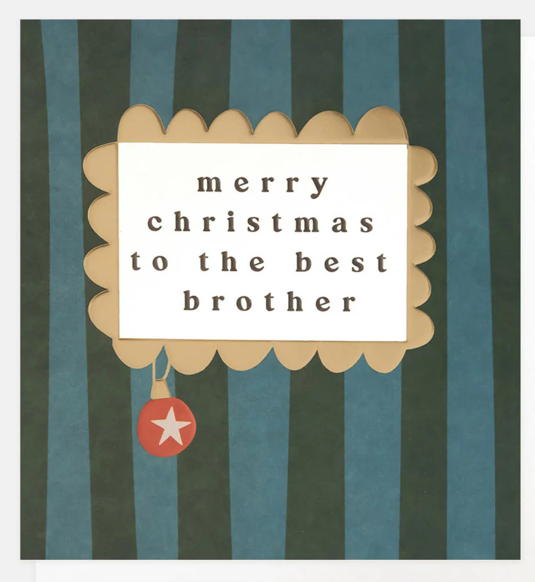 Christmas Best Brother Stripe