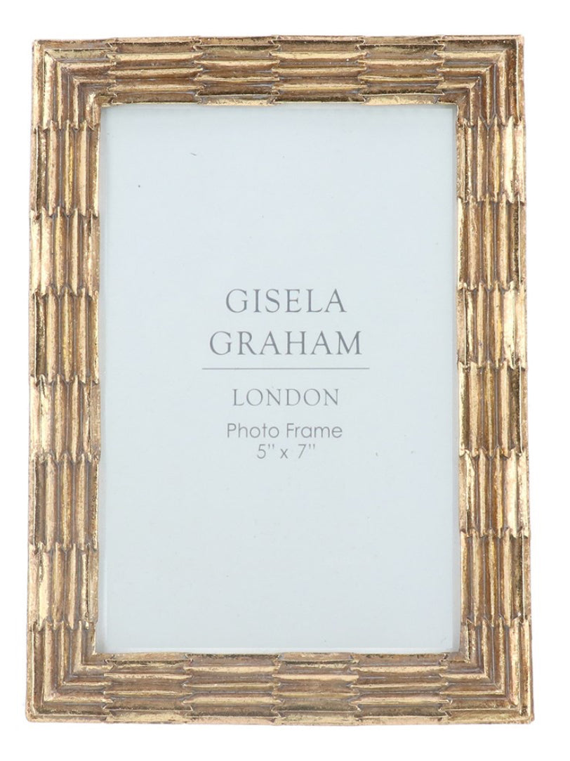 Gold Groove Resin Picture Frame 5x7