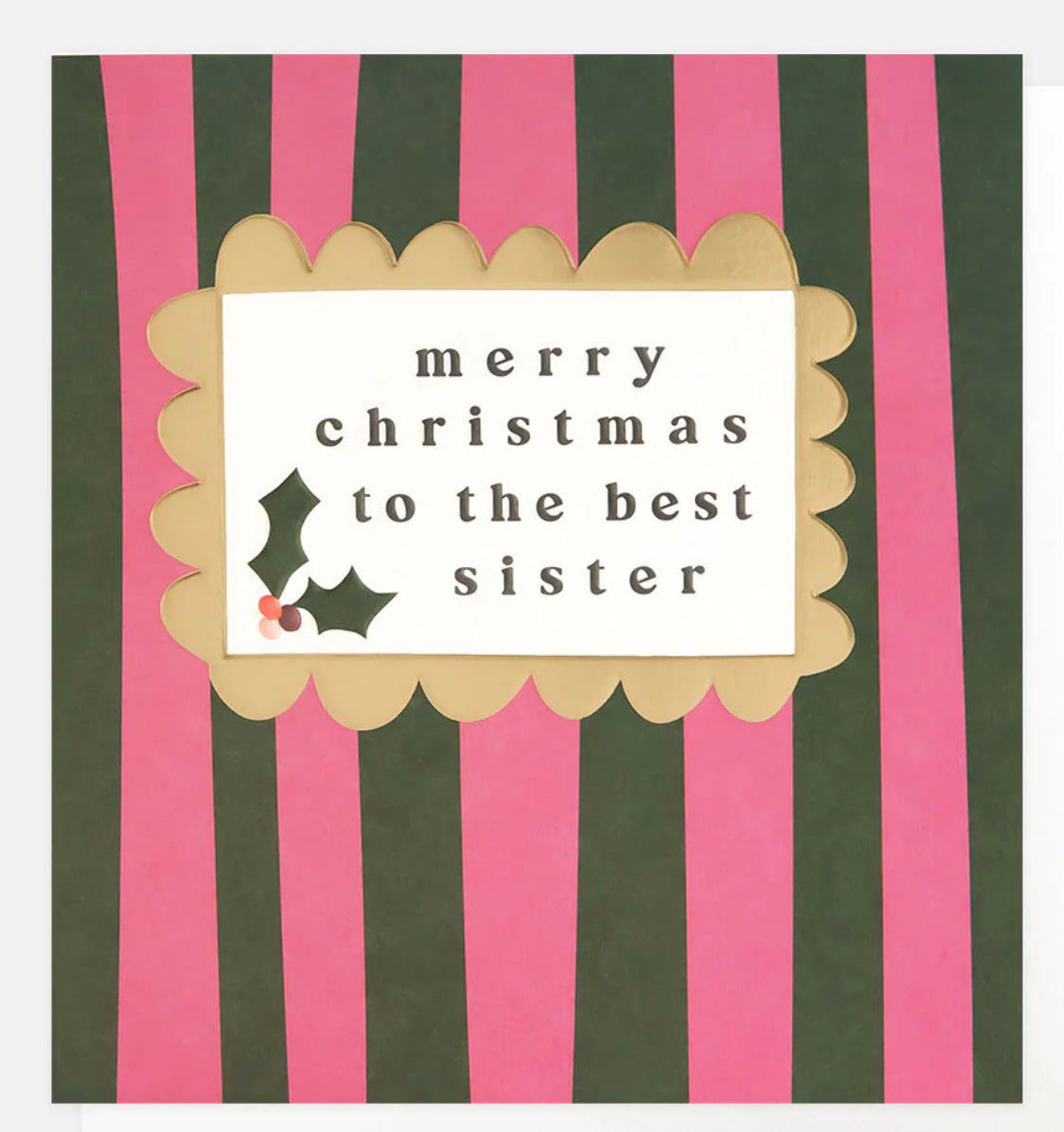 Christmas best sister stripe