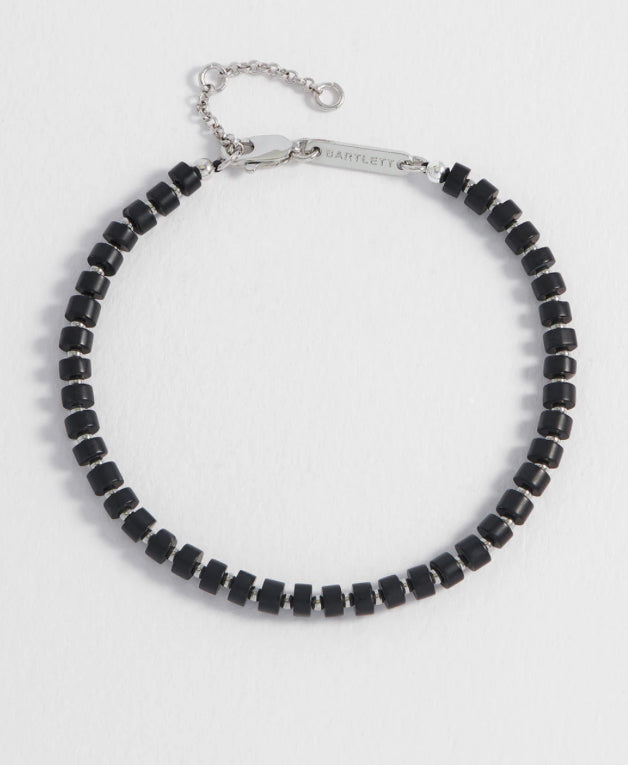 Matt Black Rondelle Bracelet