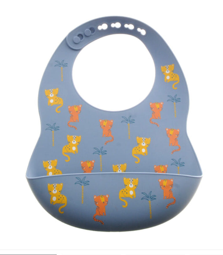 Catch It Silicone Bib Tiger and Leopard