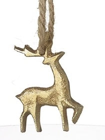 Hanging gold reindeer