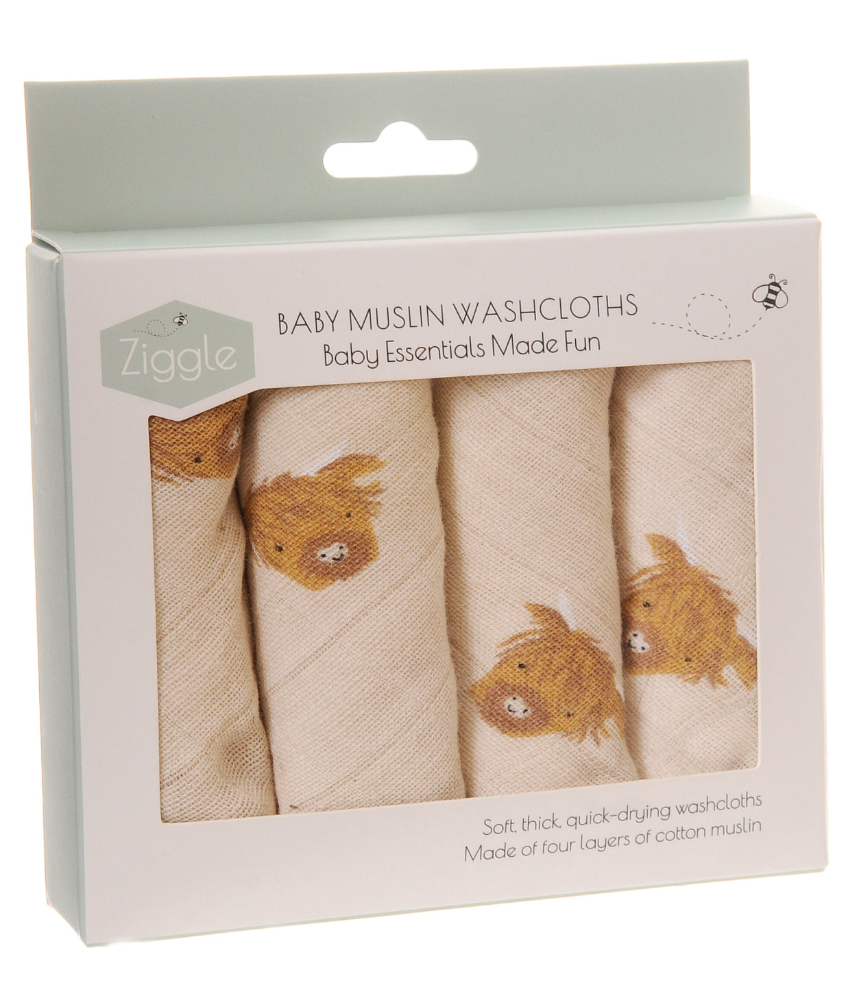 Highland Cow Washcloths