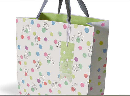 Gift Bag Medium Polka Dot Bunnies