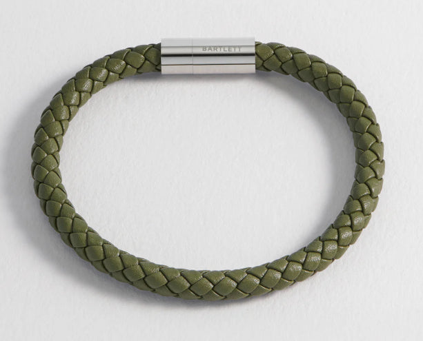 Khaki Leather Cord Bracelet