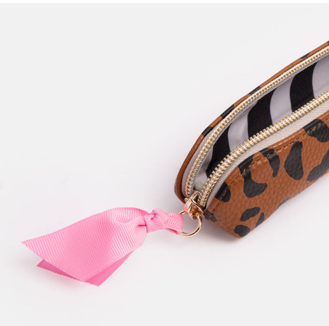 Tan Leopard Pencil Case