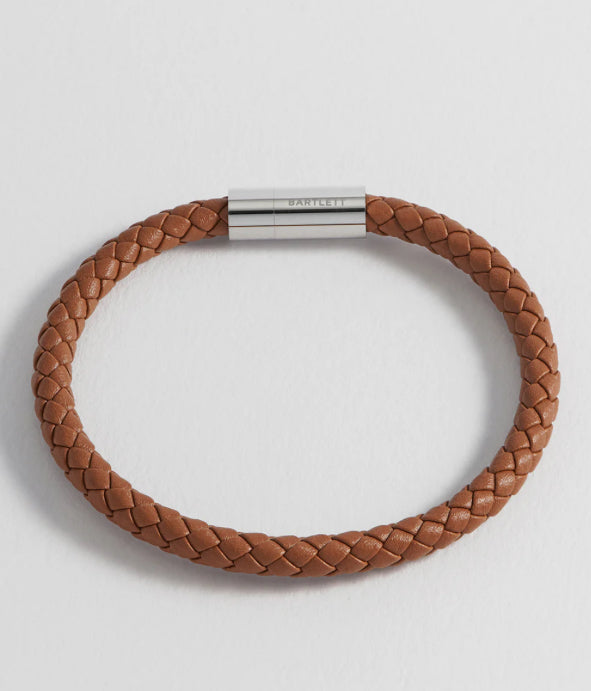 Caramel Brown Leather Cord Bracelet