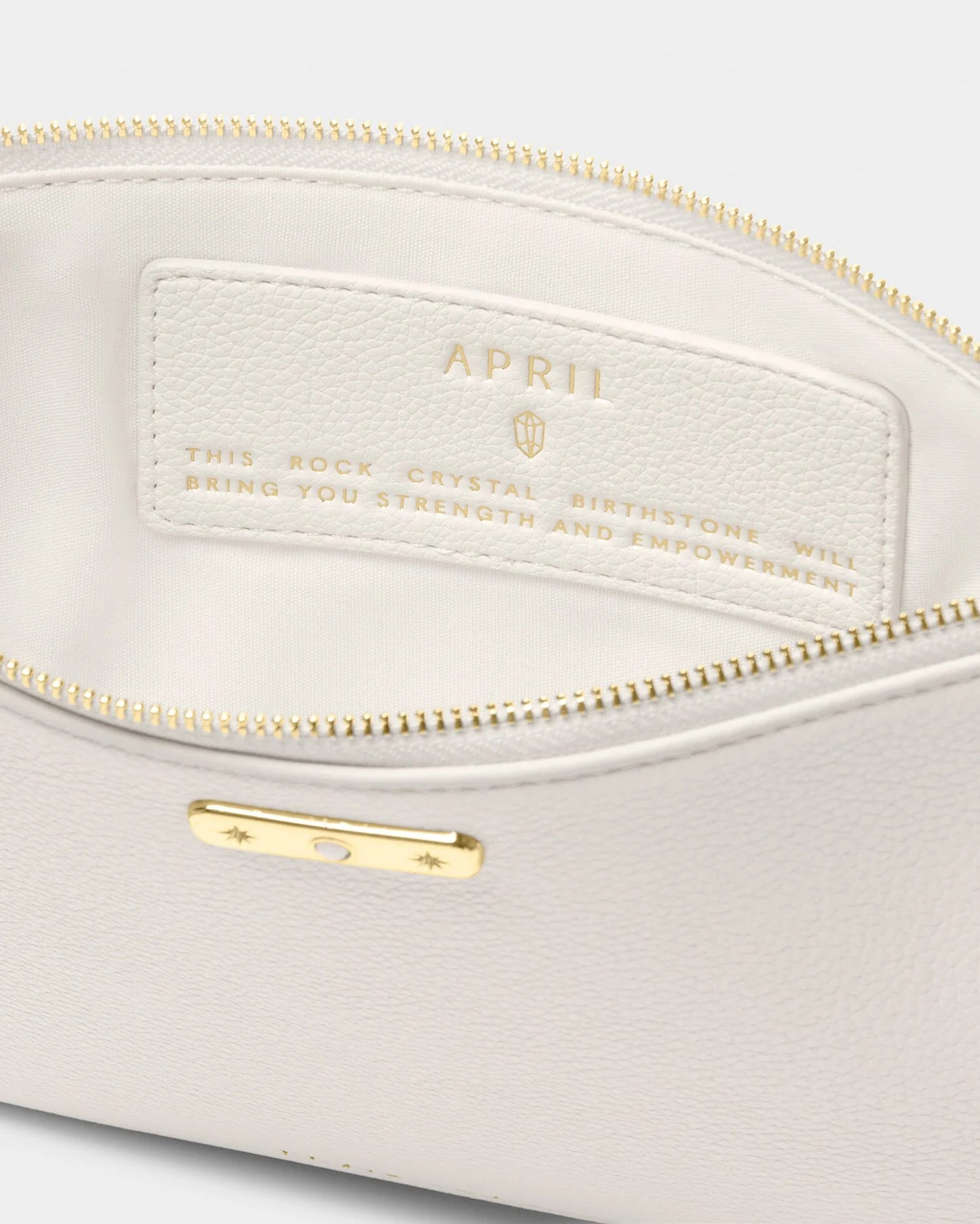 Birthstone Pouch April Off White