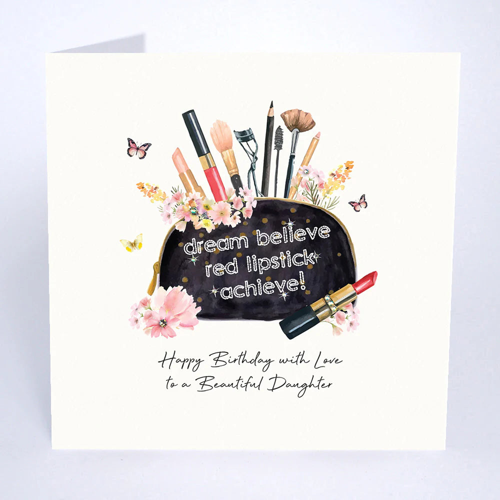 happy birthday beautiful daughter lipstick