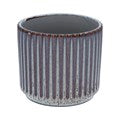 Reactive Glaze Ribbed Stoneware Pot Cover- Large