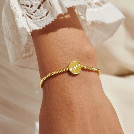 A LITTLE HAPPINESS GOLD PLATED BRACELET