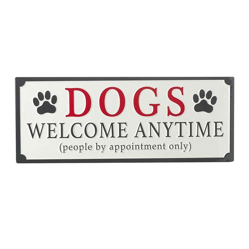 METAL DOGS WELCOME SIGN