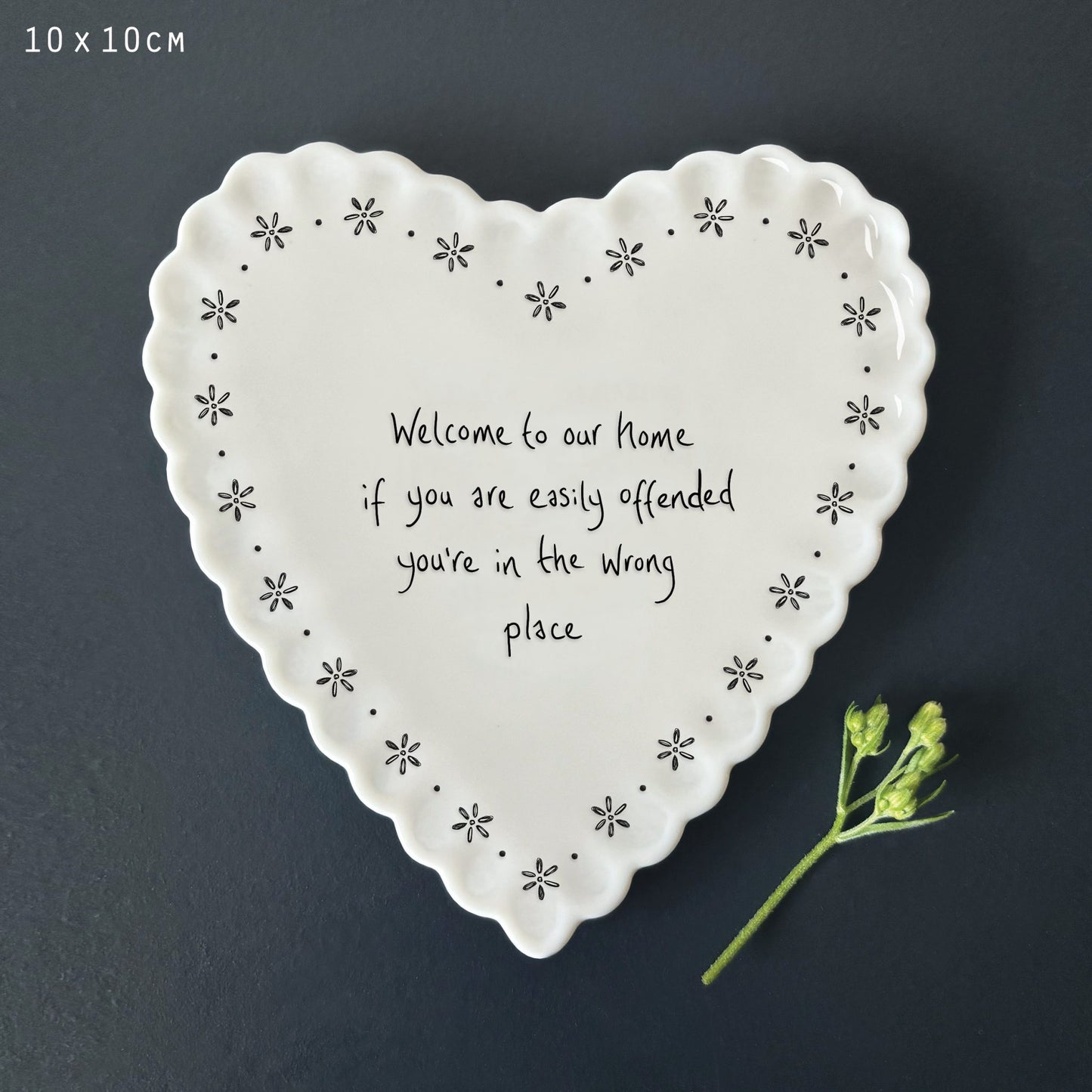 Heart Scallop Coaster - Welcome to Our Home