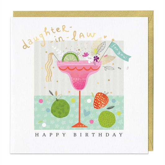 Daughter in Law Birthday Cocktail card