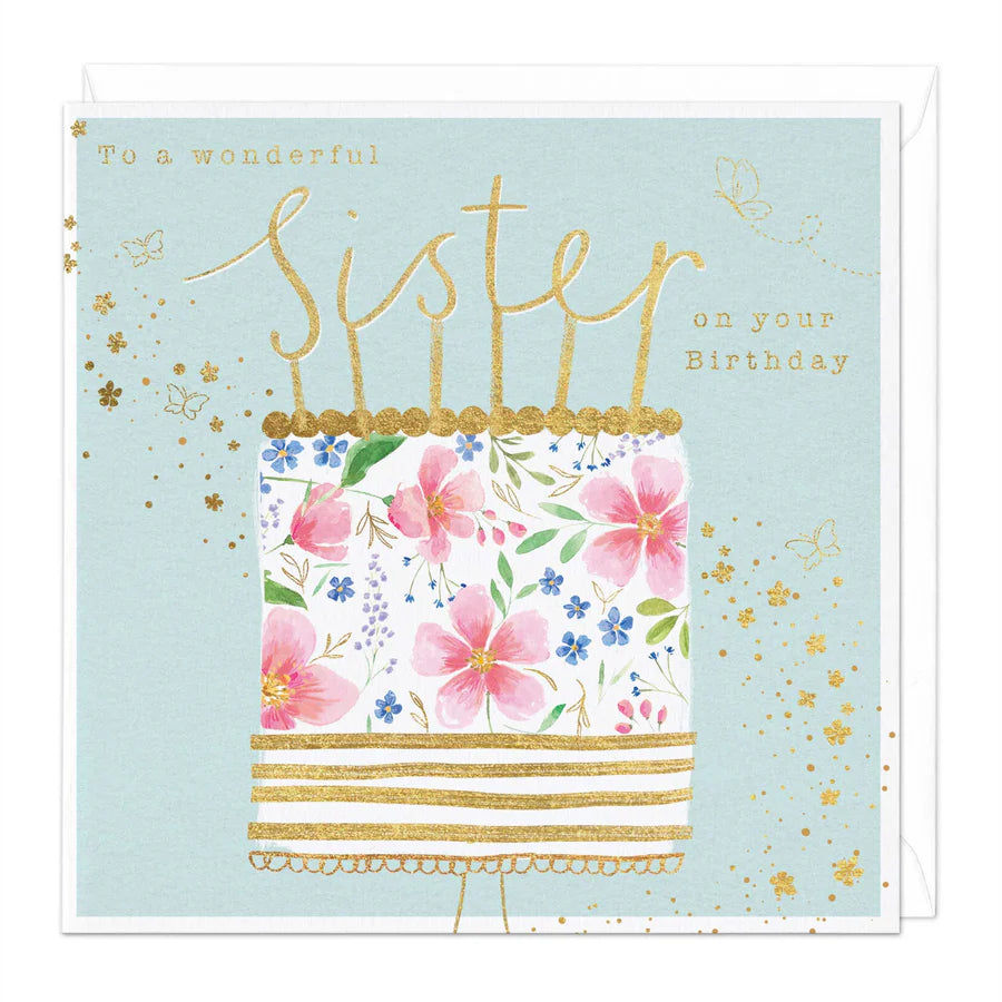 Sister Cake Birthday Card