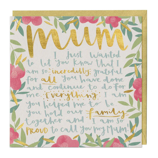 Mum Special Words Card