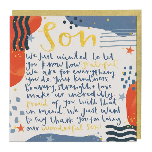 Son Special Words Card