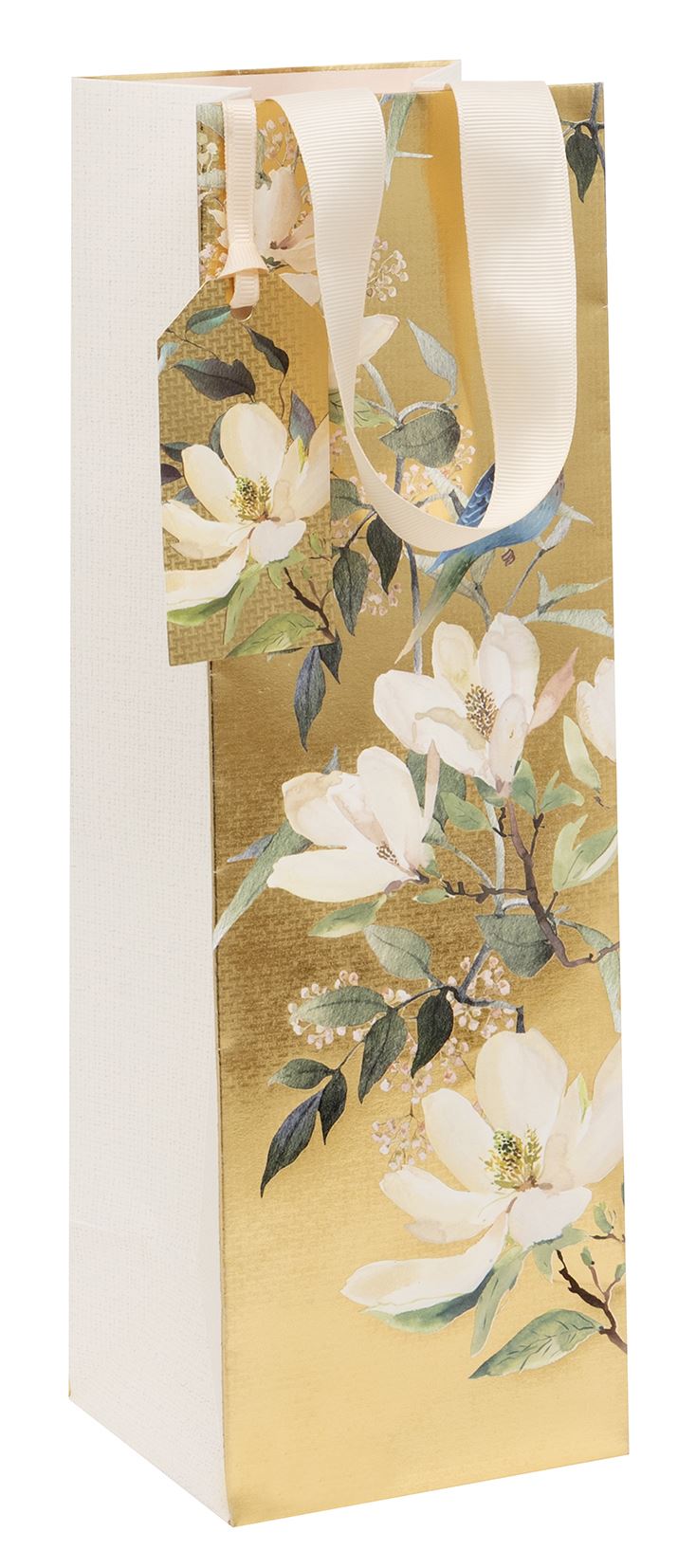 GIFT BAG BOTTLE GILDED MAGNOLIA