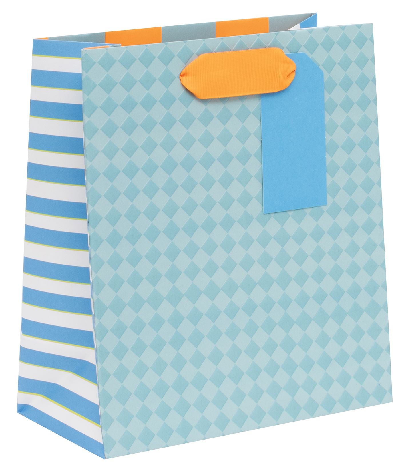 GIFT BAG MEDIUM DIAMOND BLUE