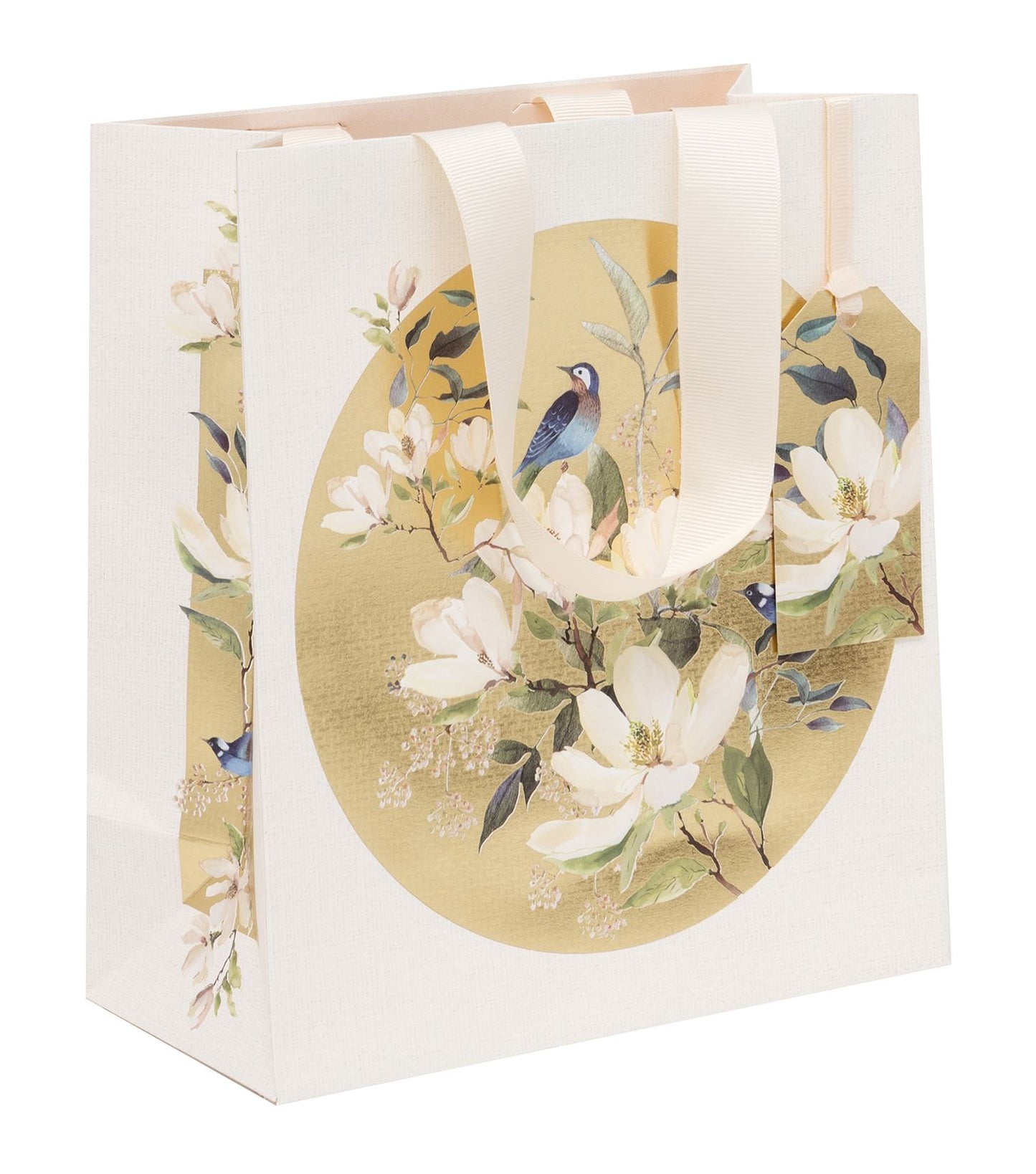 GIFT BAG MEDIUM MAGNOLIA GILDED