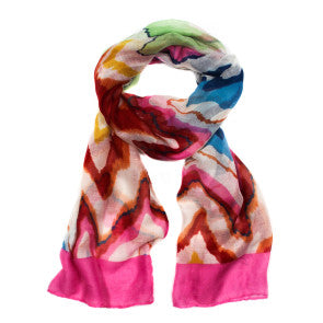 Pink/green/multi colour scarf