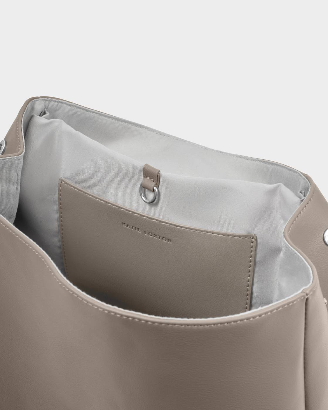Tara Twist Lock Backpack Silver Mink
