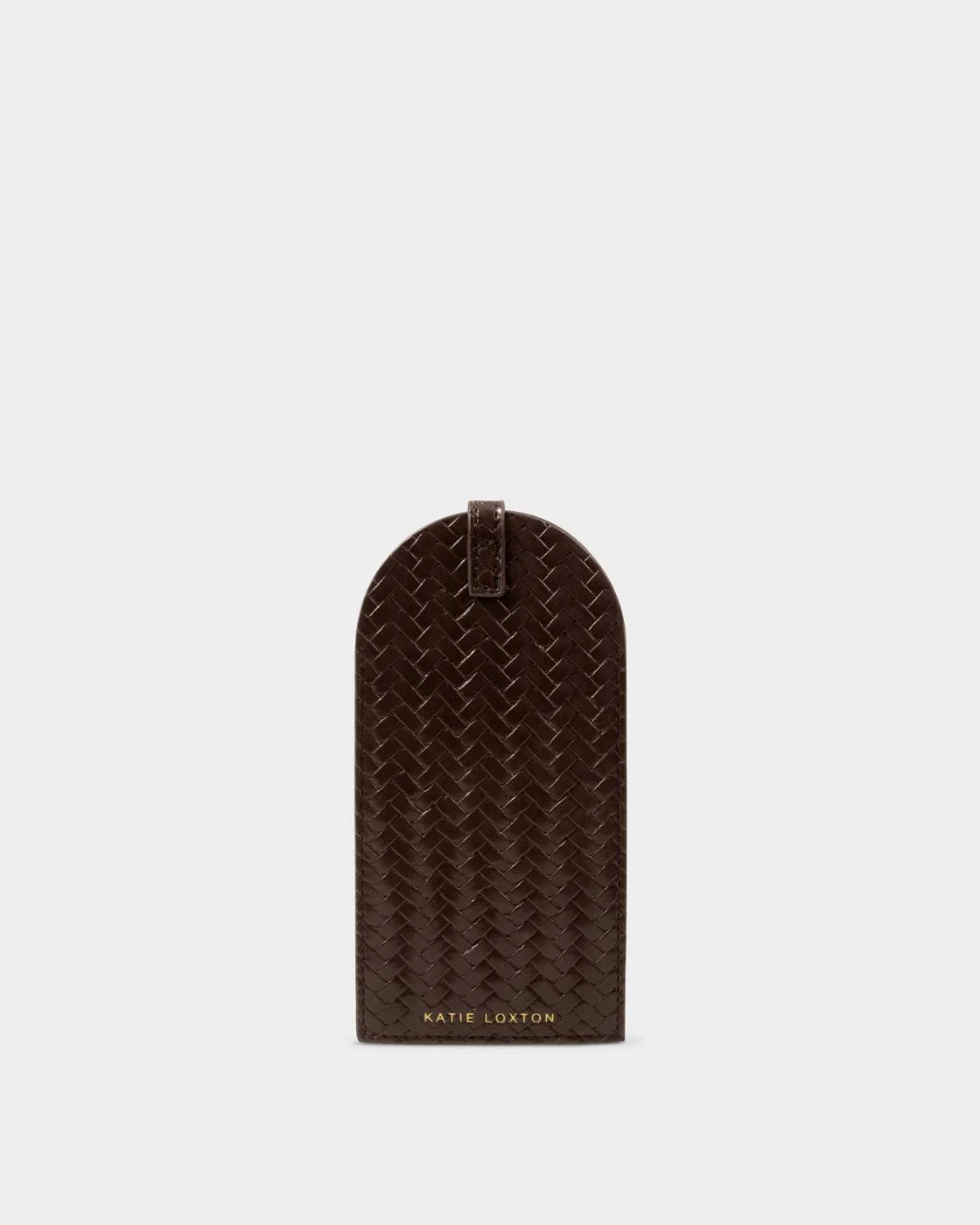 GLASSES SLEEVE | Chocolate Woven | 17cm x 8.4cm