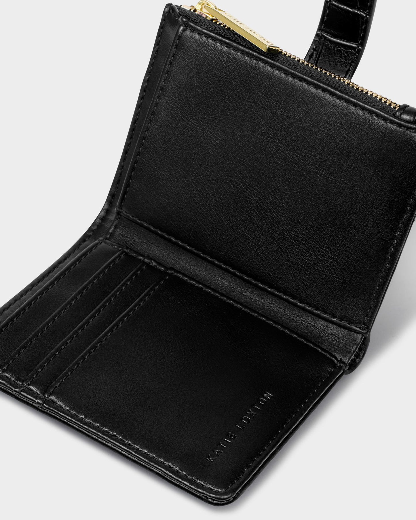 Orin Twist Lock Purse Black Croc