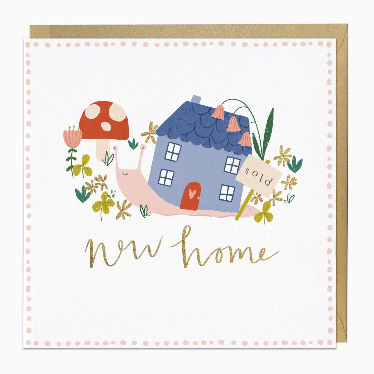 Cheerful Snail New Home Card